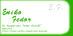 eniko fedor business card